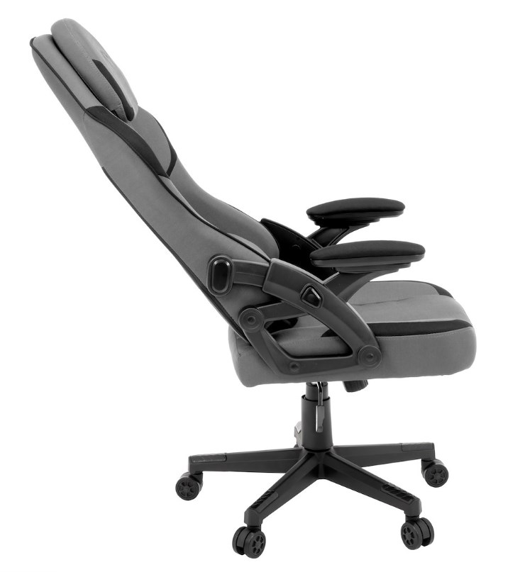 Fotel gamingowy ARAGON – ergonomiczny styl w kolorze szaro‑czarnym